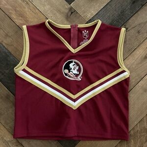 Florida State Seminoles Cheerleading Maroon and Gold Sleeveless Top Youth Large